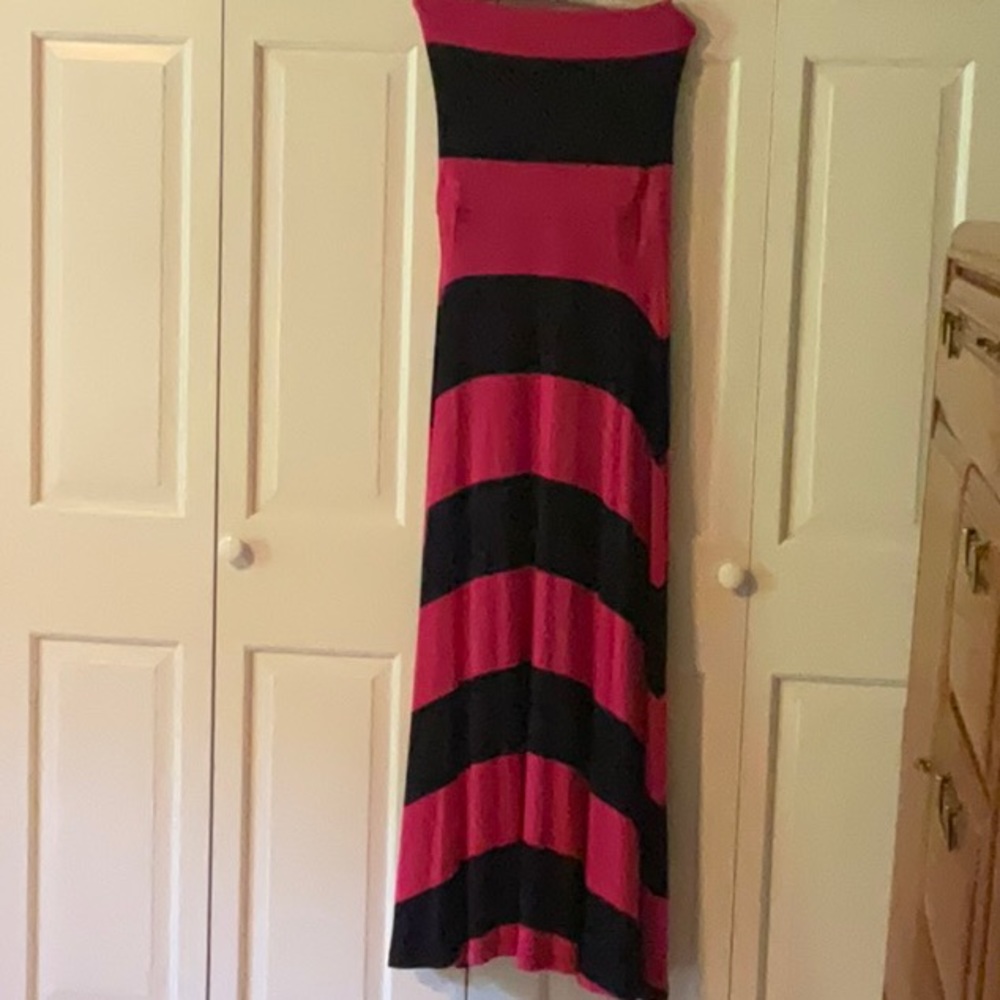 GAP Navy and pink rugby striped convertible strapless dress or skirt